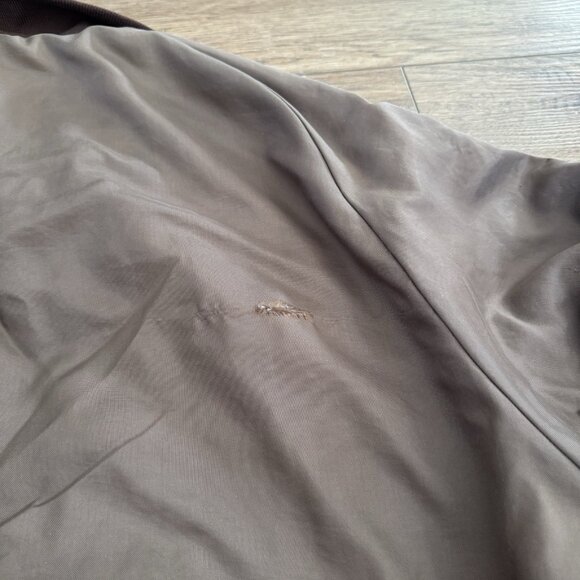 Vintage Don Alleson Blank Brown Yellow Bomber Jacket 80s - Picture 7 of 12